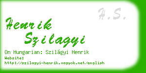 henrik szilagyi business card